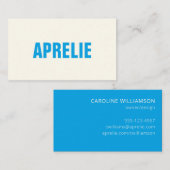 Carte de visite professionnelle créative moderne e (Devant / Derrière)