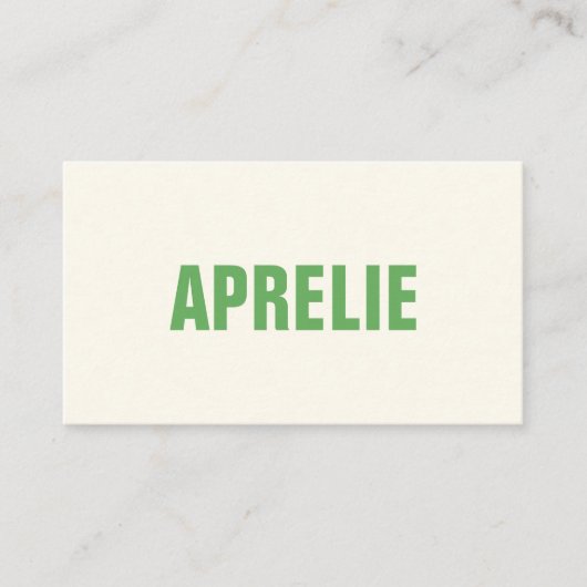 Carte de visite professionnelle créative verte et (Devant)
