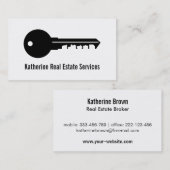 Carte de visite professionnelle d'agent immobilier (Devant / Derrière)