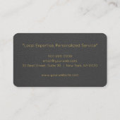 Carte de visite professionnelle d'agent immobilier (Dos)