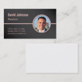 Carte de visite professionnelle d'agent immobilier (Devant / Derrière)