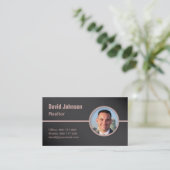 Carte de visite professionnelle d'agent immobilier (Debout devant)