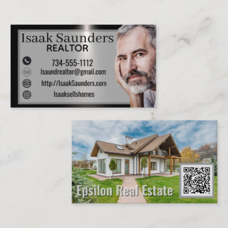 Carte de visite professionnelle d'agent immobilier