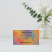 Carte de visite professionnelle d'art fin colorée (Debout devant)