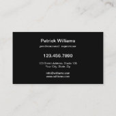 Carte de visite professionnelle d'art moderne colo (Dos)