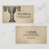 carte de visite professionnelle d'avocat (Devant / Derrière)
