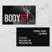 Carte de visite professionnelle de coach sportif d (Devant / Derrière)