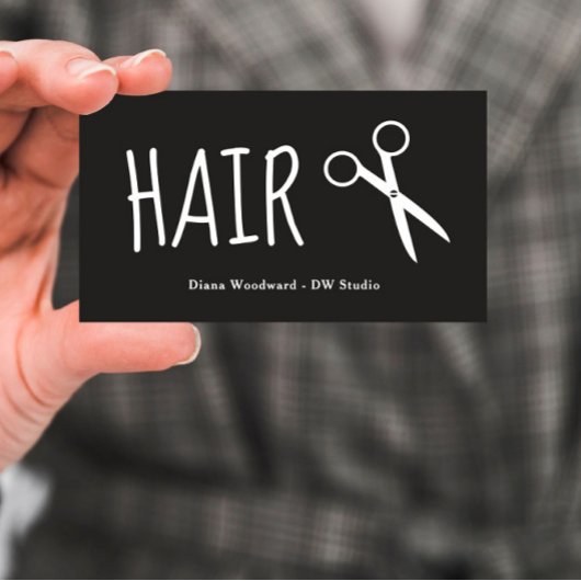 Carte de visite professionnelle de coiffeurs de qu