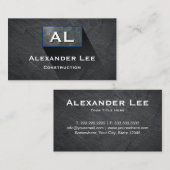 Carte de visite professionnelle de construction à (Devant / Derrière)
