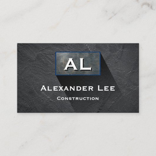 Carte de visite professionnelle de construction à (Devant)