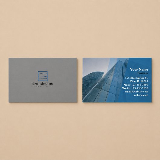 Carte de visite professionnelle de construction de