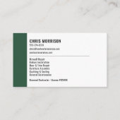 Carte de visite professionnelle de construction po (Dos)