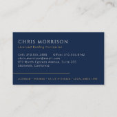 Carte de visite professionnelle de couvreur en ble (Dos)