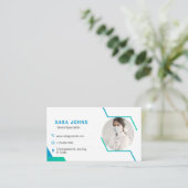 Carte de visite professionnelle de dentiste avec p (Debout devant)