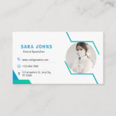 Carte de visite professionnelle de dentiste avec p (Devant)