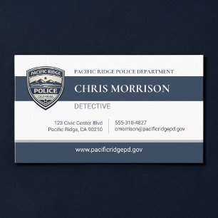 Carte de visite professionnelle de détective de po