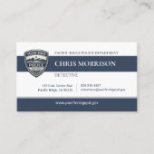 Carte de visite professionnelle de détective de po (Devant)