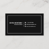 Carte de visite professionnelle de développeur Web (Dos)