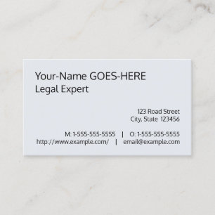 Carte de visite professionnelle de droit minimalis