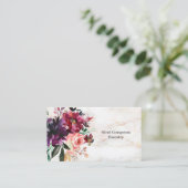 Carte de visite professionnelle de fleuriste (Debout devant)