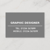 Carte de visite professionnelle de graphiste (Dos)