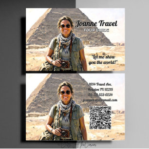 Carte de visite professionnelle de guide de touris
