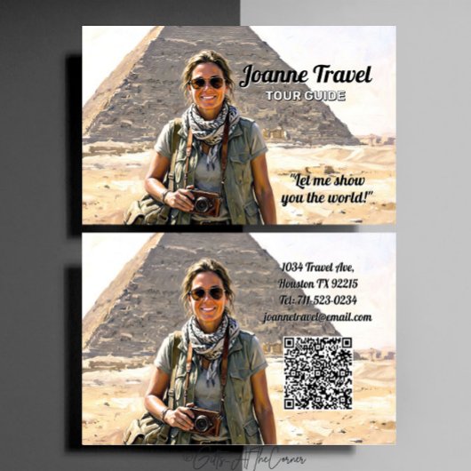 Carte de visite professionnelle de guide de touris