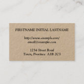 Carte de visite professionnelle de Humble Law (Dos)