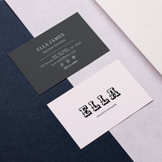Carte de visite professionnelle de luxe minimalist