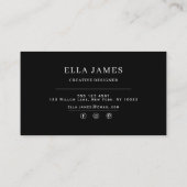 Carte de visite professionnelle de luxe minimalist (Dos)