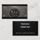 Carte de visite professionnelle de maintenance Pro (Devant / Derrière)