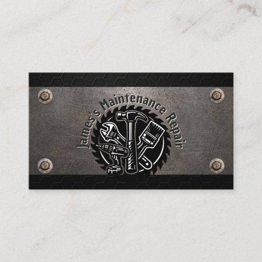Carte de visite professionnelle de maintenance Pro (Devant)