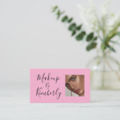 Carte de visite professionnelle de maquillage à éc (Debout devant)