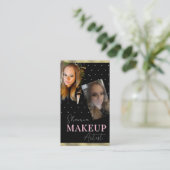 Carte de visite professionnelle de maquillage avec (Debout devant)