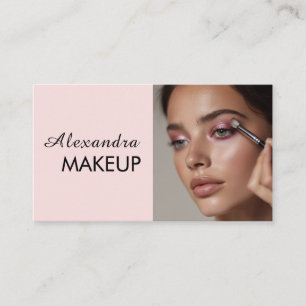 Carte de visite professionnelle de maquillage écri