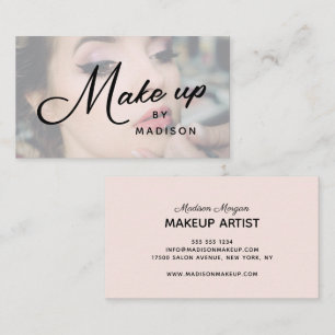 Carte de visite professionnelle de maquillage phot