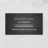 Carte de visite professionnelle de métal noir mode (Dos)