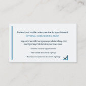 Carte de visite professionnelle de notaire mobile (Dos)