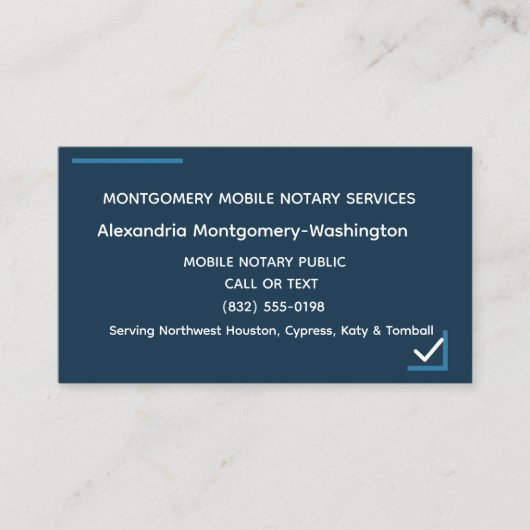 Carte de visite professionnelle de notaire mobile (Devant)