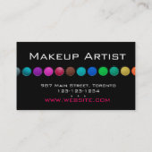 Carte de visite professionnelle de palette d'artis (Dos)