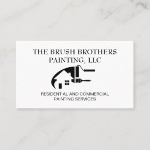 Carte de visite professionnelle de peintre en bâti