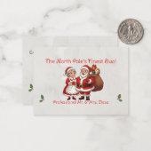 Carte de visite professionnelle de Père Noël M. et (Devant/Arrière en situation)