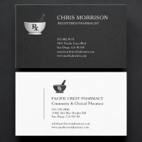 Carte de visite professionnelle de pharmacien