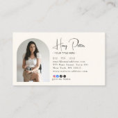 Carte de visite professionnelle de photographe (Dos)
