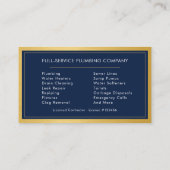 Carte de visite professionnelle de plombier bleu m (Dos)