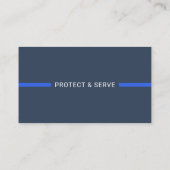 Carte de visite professionnelle de police Thin Blu (Dos)