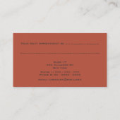 Carte de visite professionnelle de rendez-vous de (Dos)