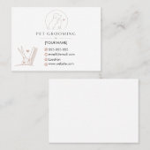 Carte de visite professionnelle de toilettage pour (Devant / Derrière)
