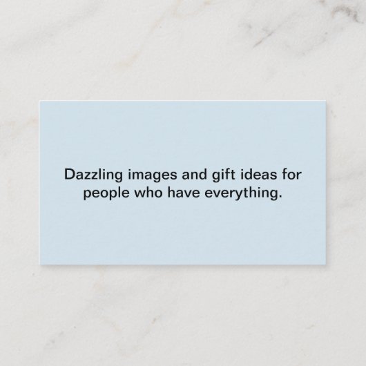 Carte de visite professionnelle de visite (Dos)