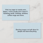 Carte de visite professionnelle de visite (Devant / Derrière)